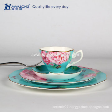 light blue elegance dinner sets for one person ceramic dinnerware